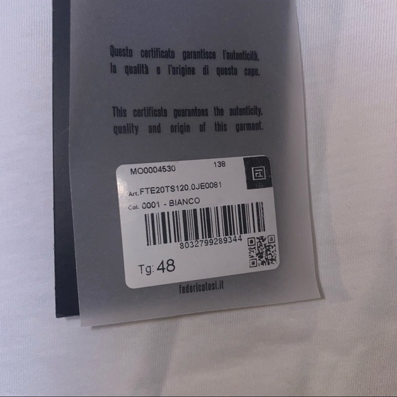 Federica Tosi White Muscle T shirt Size 12 or IT 48 - Picture 4 of 7